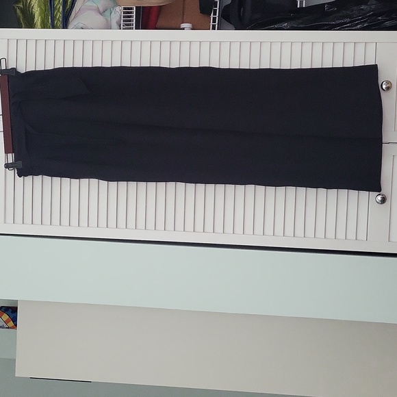 Worn once! Wide leg high rise sport dress pants with tie elastic waist. - Picture 5 of 10